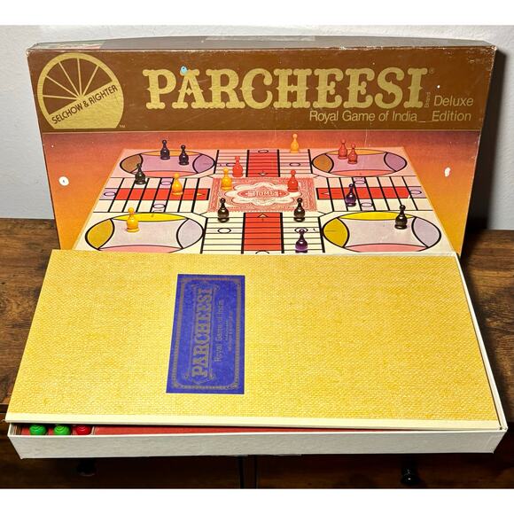 Vintage 1975 Parcheesi Board Game Selchow & Righter Royal Game of India Complete - Picture 3 of 10
